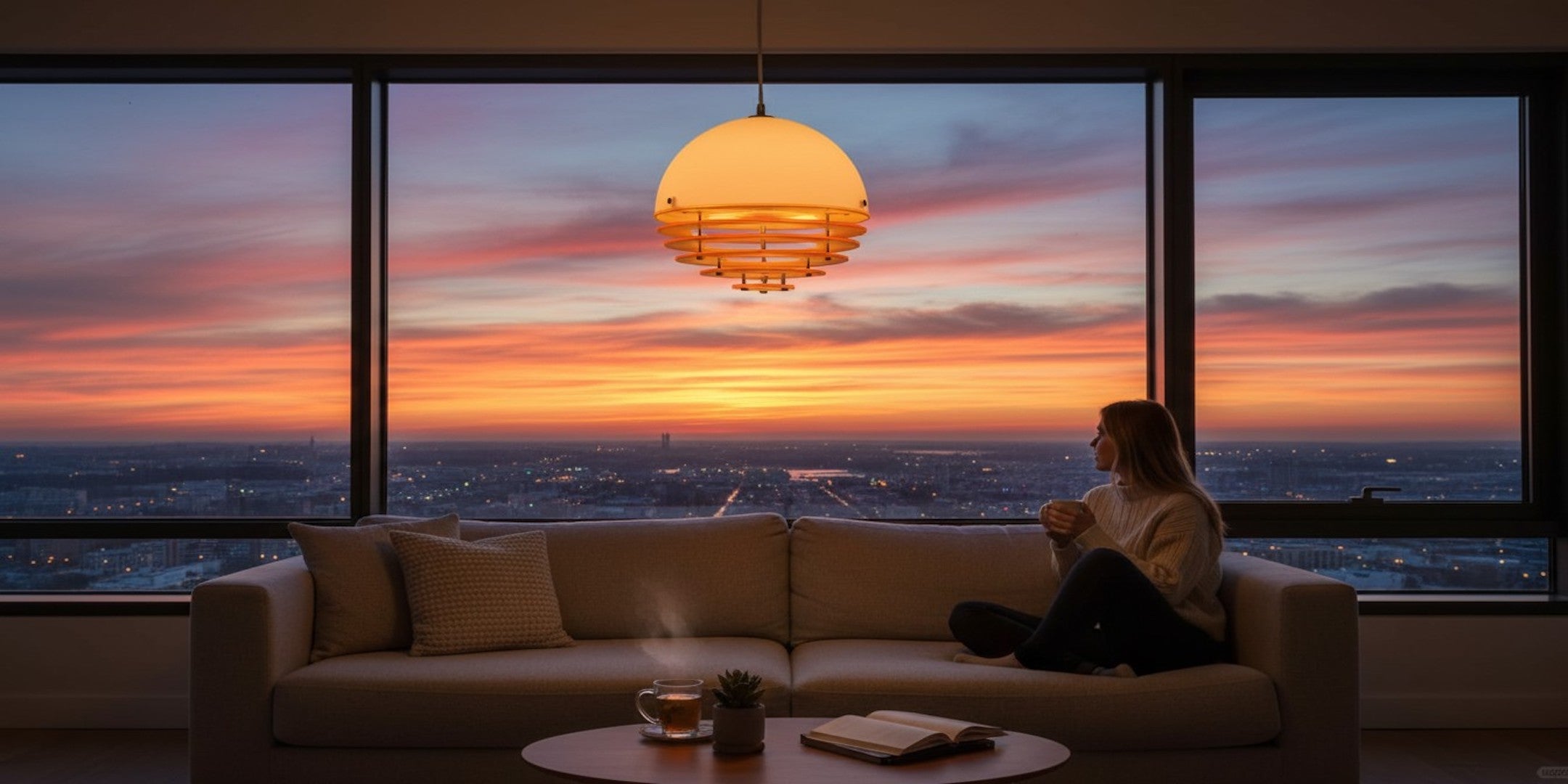 Sunset Pendant Light: A Bauhaus-inspired Chandelier Full of Romantic Ambiance