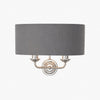 Tela Classic Wall Sconce with Fabric Shade – Elegant Metal Finish Wall Light for Living Room / Bedroom