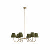 Luvora Modern Multi-Head Pleated Shade Chandelier - Stylish Fabric Ceiling Fixture