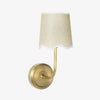 Glissum Contemporary Metal and Linen Wall Lamp with Soft Diffused Shade for Hallway or Entry