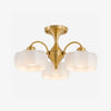 Arden Floral Glass Flush Mount Ceiling Light