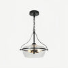 Lirra Glass Pendant Light – Mid‑Century Modern Metal Frame for Kitchen and Living Room