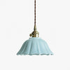 Vintage Celadon Ceramic Lotus Pendant Light