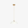 Floriaxis Floral Glass Pendant Light - Floral Glass Shade with Braided Cable for Kitchen or Dining