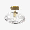 Glissora Reflective Glass Semi-Flush Ceiling Lamp – Sculptural Design, Versatile Finish for Hallways & Dining