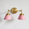 Modern Double Cone Brass Sconce - Accent Lighting For Bathroom & Hallway