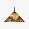 TF Butterfly Pendant Light – Stained Glass Design Hanging Lamp for Dining Hallway and Living Room