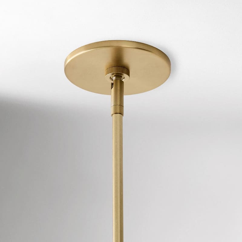 Tiered Milk Pendant Light - Antique Brass Glass Light Fixture