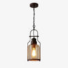 Black Bell Jar Cylinder Glass Pendant Light – Rustic Industrial Design