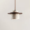 Elegant Textured Cylindra Stone Pendant Lamp