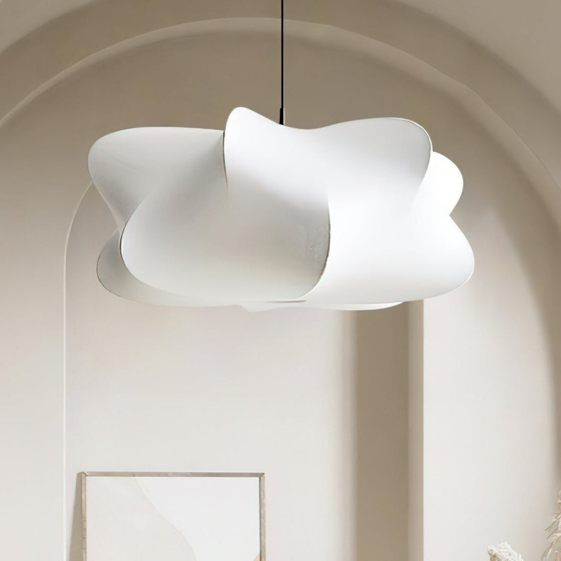 Modern Cirrus Cocoon Pendant Light – Silk Cloud Lamp in Wabi Sabi Style