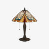 TF Hector Art Nouveau Table Lamp – Stained Glass Shade Decorative Lighting for Living Room or Bedroom