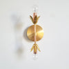 Romantic Polished Copper Wall Sconce - Modern Gilded Accent Light