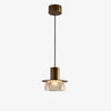 Style A pendant with clear crackle glass shade