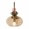 Tintora Colored Transparent Glass Wall Lamp - Metal Mount Decorative Wall Sconce for Hallway or Bedroom