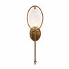 Oval Glass Wall Sconce With Pull Chain