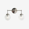 Two-Light Sconce - Double Head Glass Bathroom Wall Light