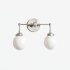 Two-Light Sconce - Double Head Glass Bathroom Wall Light