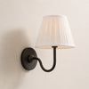 Luvora Vintage Pleated Shade Wall Lamp - Modern Brass Linen Wall Lighting