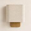 Nolvara Contemporary Fabric-Shade Wall Light – Minimalist Metal Fixture for Bedroom Hallway