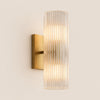 Wolvina Natural Marble Tube Sconce with Sleek Metal Details