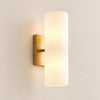 Wolvina Natural Marble Tube Sconce with Sleek Metal Details