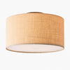 Jelvane Drum Flush Mount with Fabric Shade