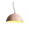Modern Minimalist Travertine Hemisphere Pendant Lamp
