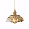 Vintage Clear Petal Glass Pendant Light For Bedroom