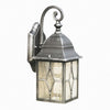 Frostine Traditional Outdoor Wall Light - Leaded Water Glass Lantern for Porch and Patio Lighting