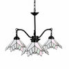 Four-Light Stained Glass Chandelier