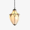 TF Brooklyn Acorn Stained Glass Design 1-Light Pendant Lamp – Tiffany Vintage Style for Dining and Entryway