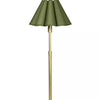 Modern Vintage Table Lamp - Scalloped Shade Capirise Light with Metal Base