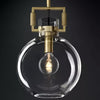 Machinist Glass Globe Pendant Light - Ball Clear Glass Lamp with Chain