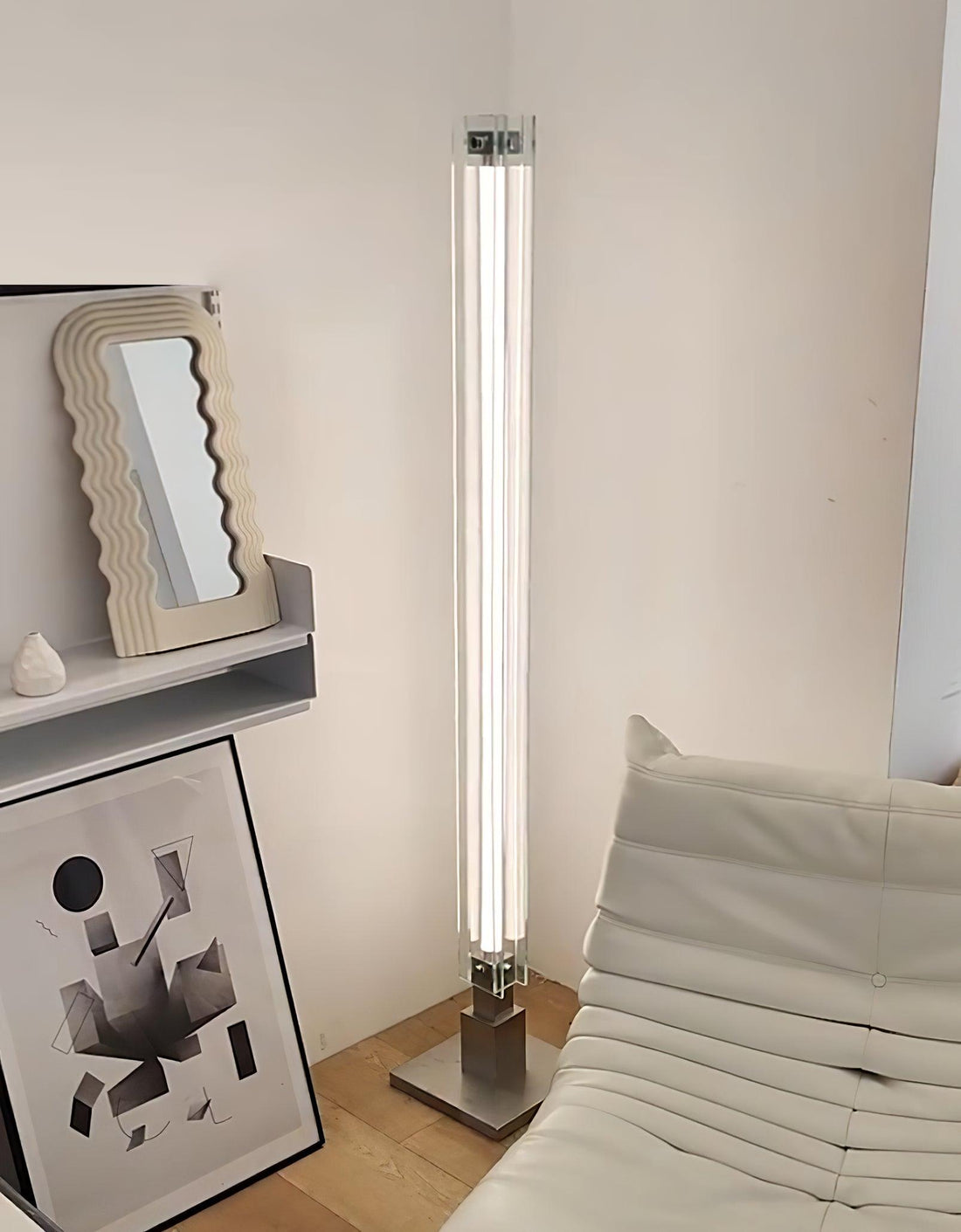 Industrial Style Minimalist Glass Floor Lamp