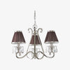 Talonis Multi-light Fabric Chandelier - Elegant Metal Curved Arms for Dining and Living