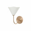 Kysara Brass Linen Wall Lamp - Sculptural Curves Design Suitable for Living Rooms, Bedrooms and Bathrooms