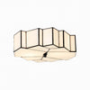 Kelsar Art Deco Tiffany Ceiling Light – Geometric Stained Glass Flush Mount Fixture for Living Room