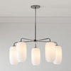 Lumivelle 5-Light Pebble Chandelier - Modern Glass Pendant Lighting