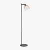 Readium Industrial Floor Lamp - Adjustable Glass Head Metal Base for Living Room and Bedroom