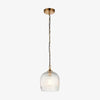 Brazara Glass Dome Pendant Light – Classic Metal Trim Design for Kitchen and Dining