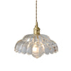 Vintage Clear Petal Glass Pendant Light For Bedroom