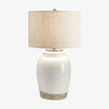 Mello Contemporary Table Lamp - Textured Ceramic Base for Living Room and Office