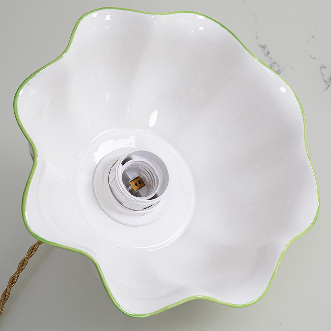 Retro Cream Style Ceramic Pendant Lamp