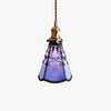 gradient purple stained glass pendant