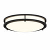 Matte black 40 cm Bauhaus eye-care LED ceiling light, three-color light