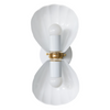 Coastal Shell Wall Light - Double Sconce with Steel and Brass Finish