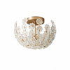 Petala Artistic Metal Semi Flush Ceiling Lamp – Statement Glass Fixture for Home Interiors