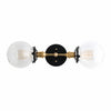 Lumio Globe Industrial Vanity Lighting- Modern Double Globe Wall Light