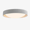 Gray color option for ribbed flush mount ceiling light